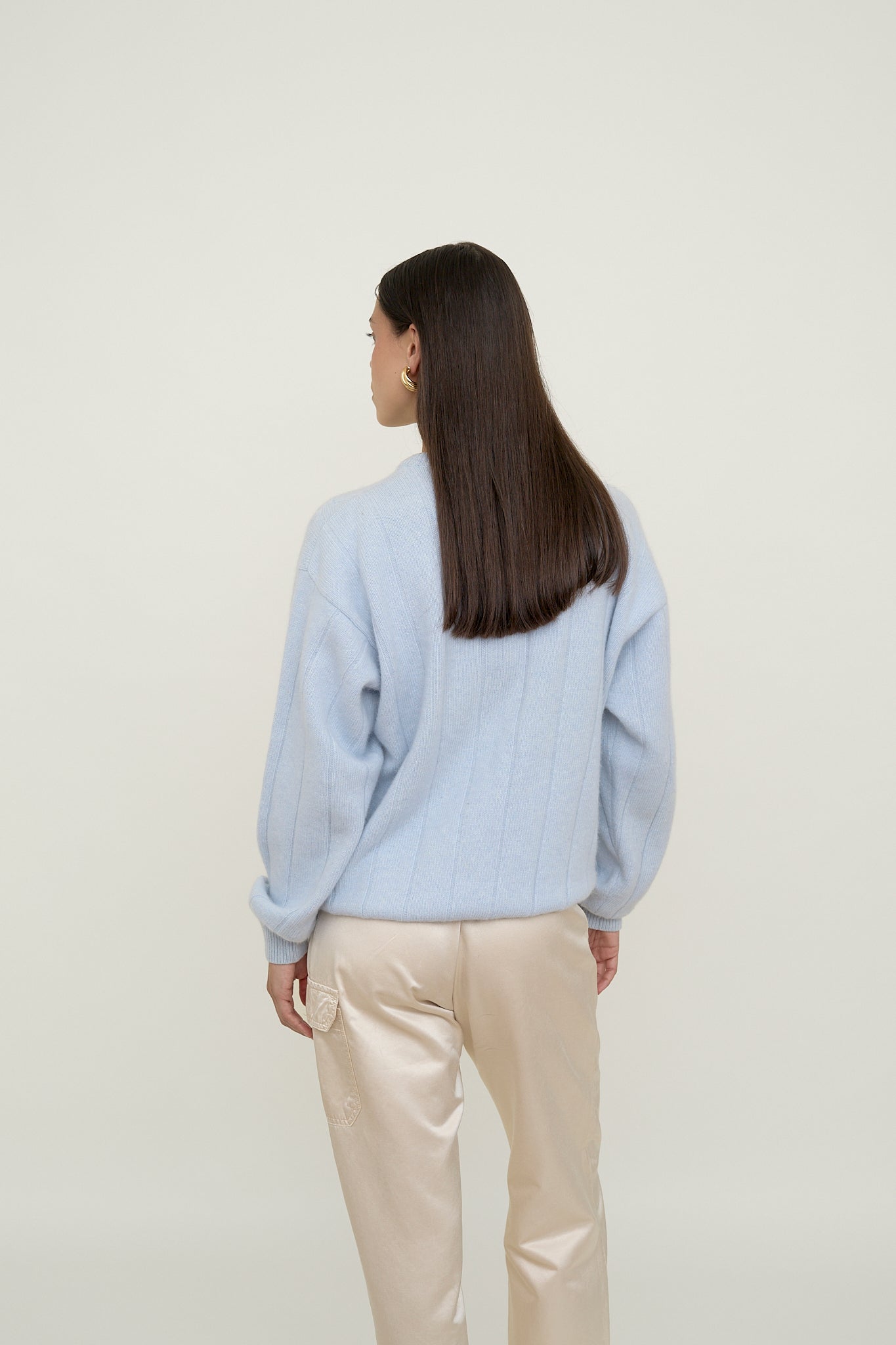 Baby blue cashmere blend jumper