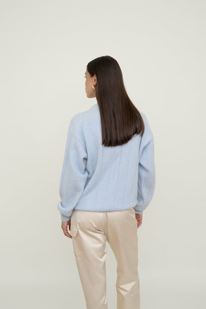 Baby blue cashmere blend jumper