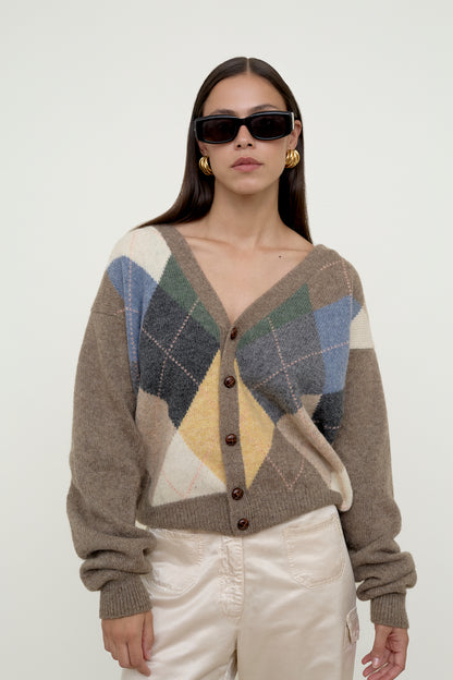 Vintage Argyle cardigan