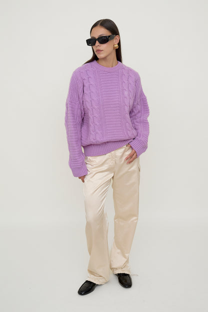 Purple wool jumper