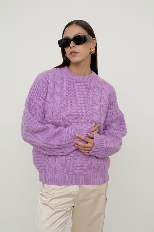 Purple wool jumper