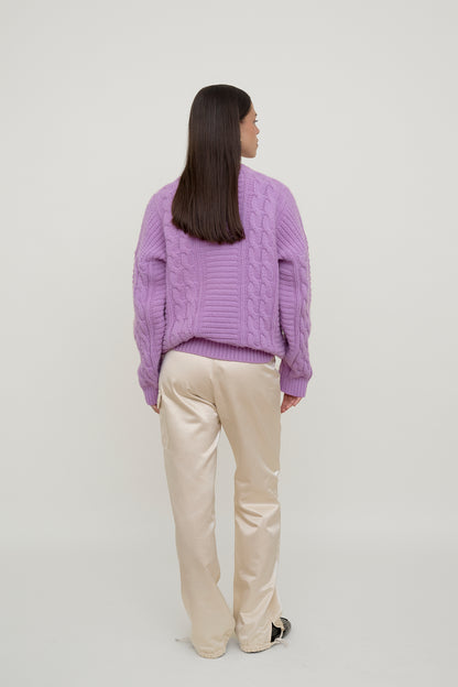 Purple wool jumper