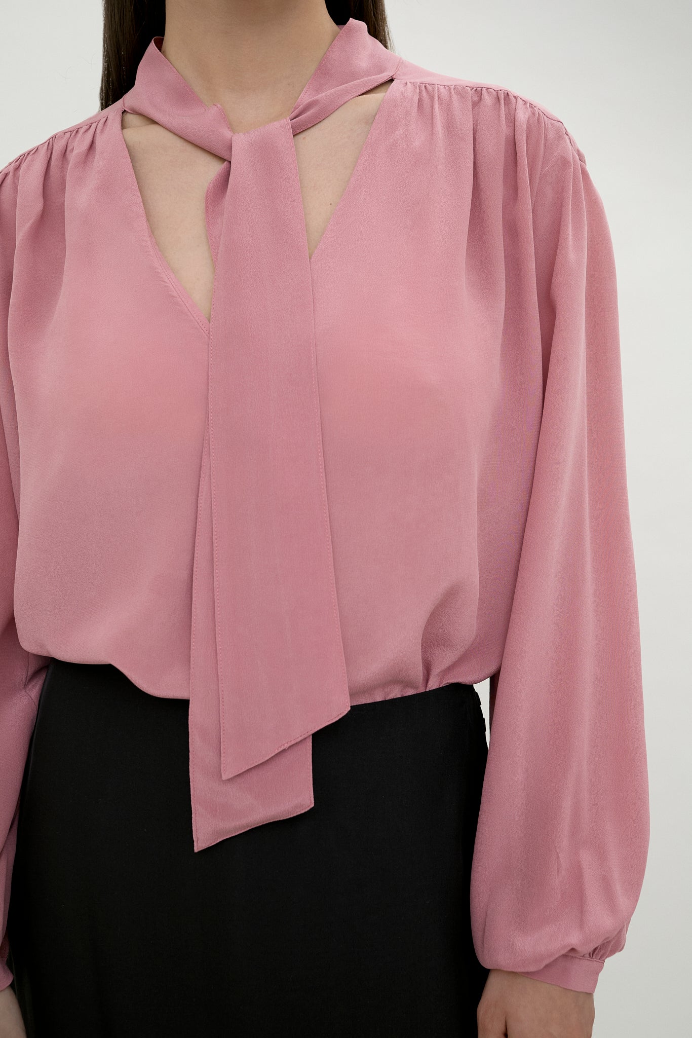 Diesel silk tie-neck blouse