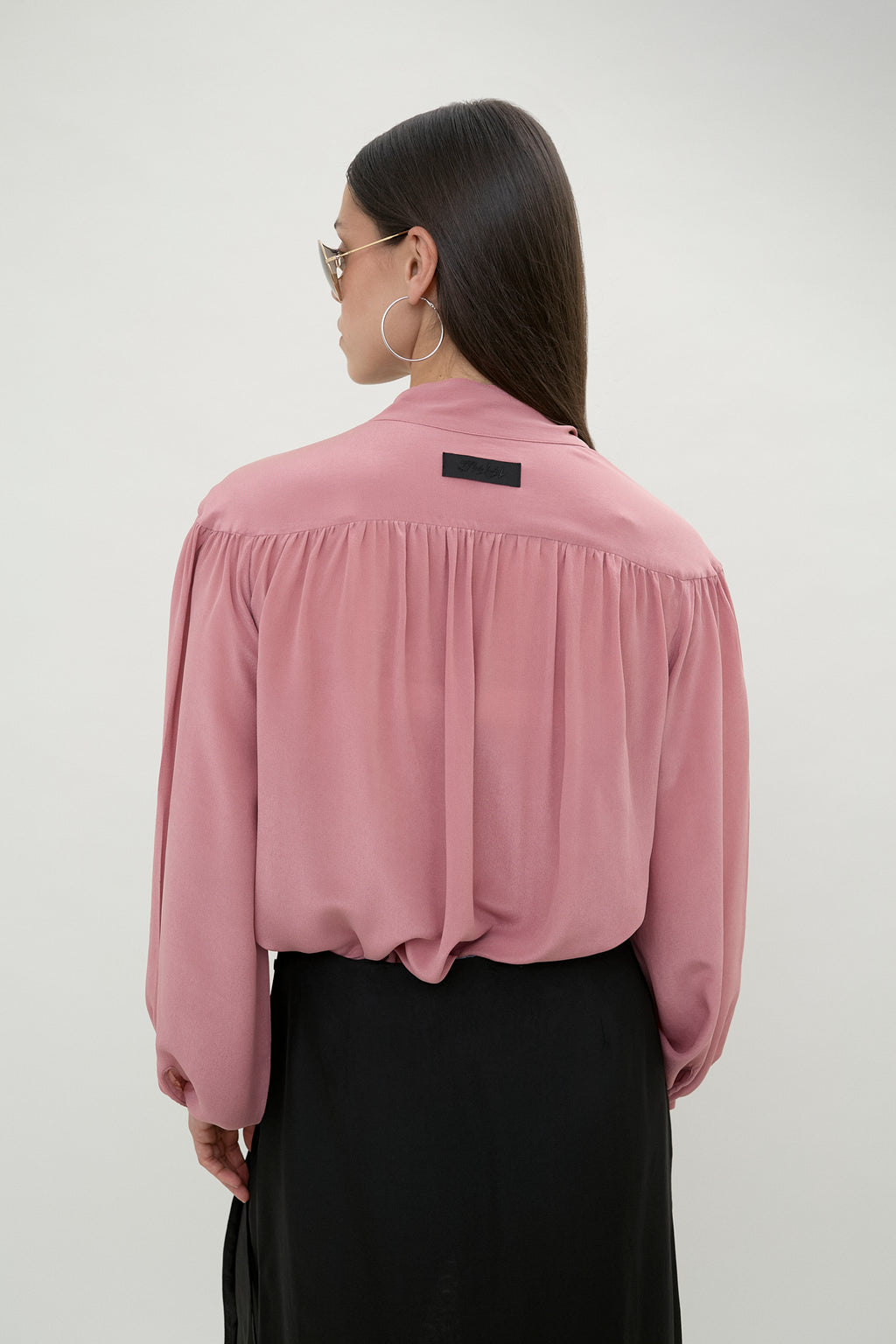 Diesel silk tie-neck blouse