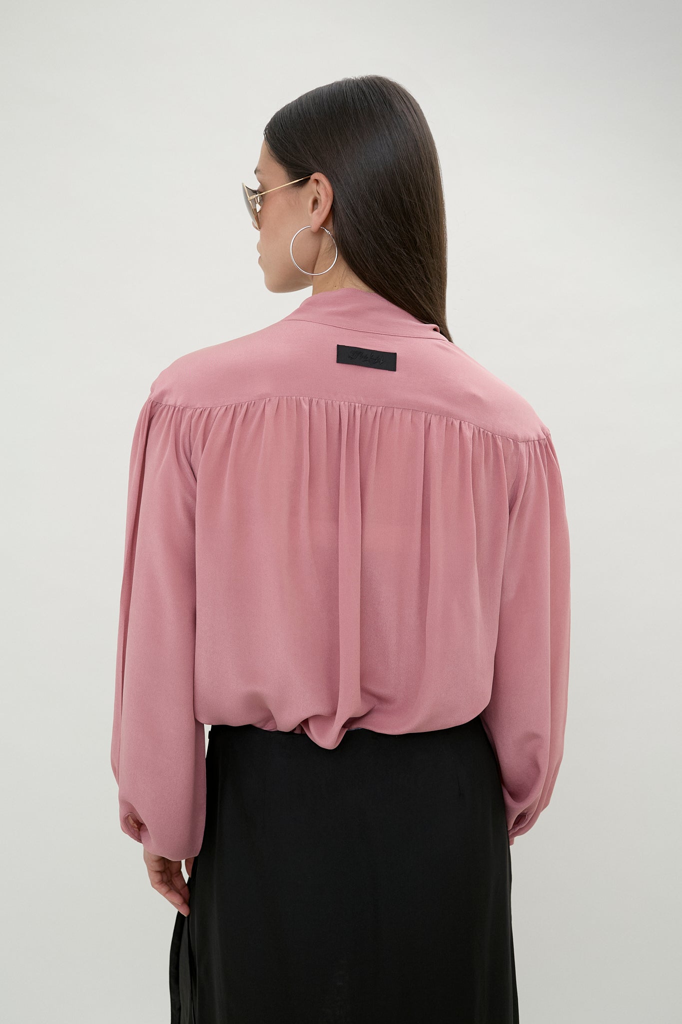 Diesel silk tie-neck blouse