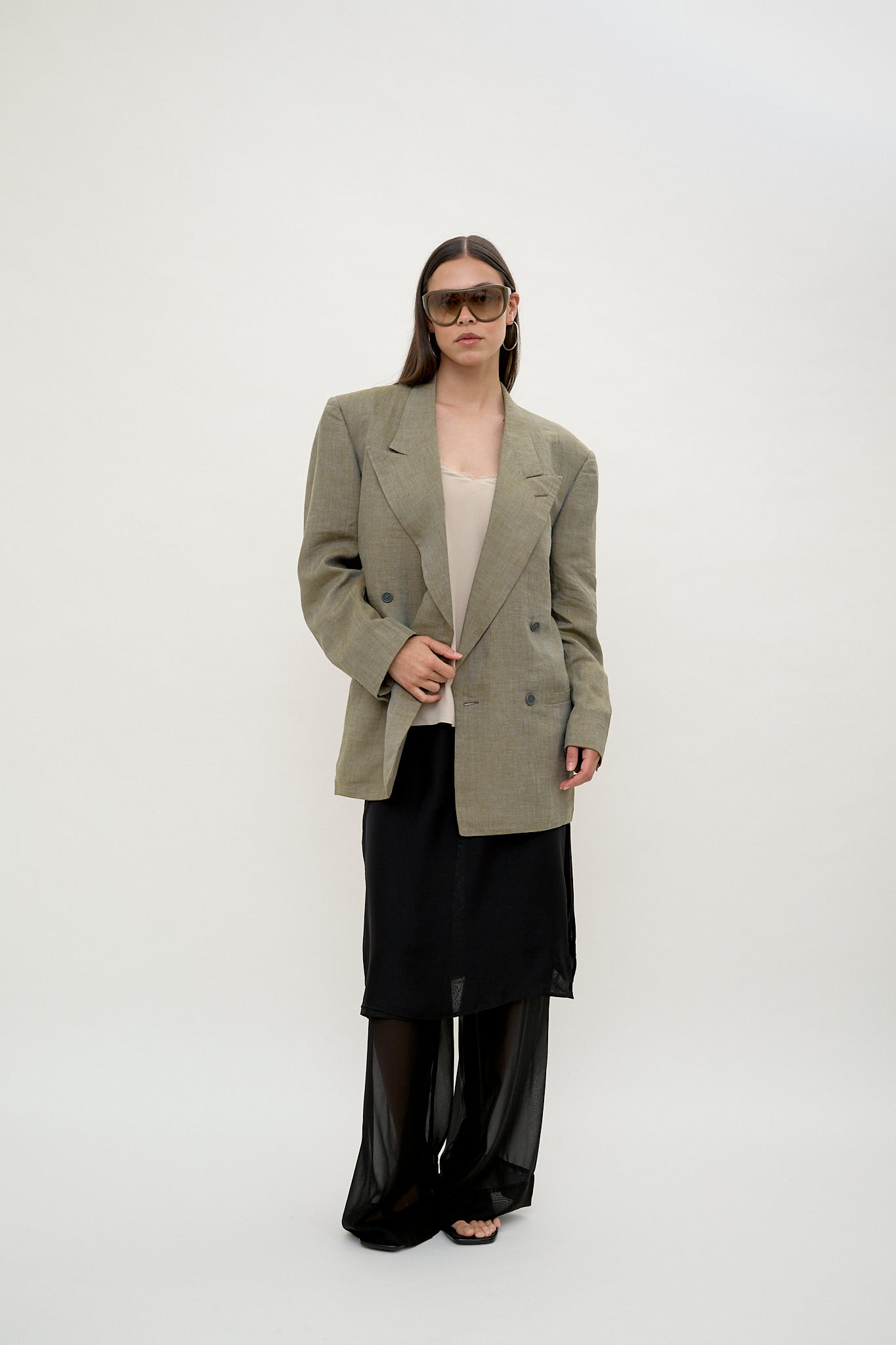 Gianni Versace linen double-breasted blazer