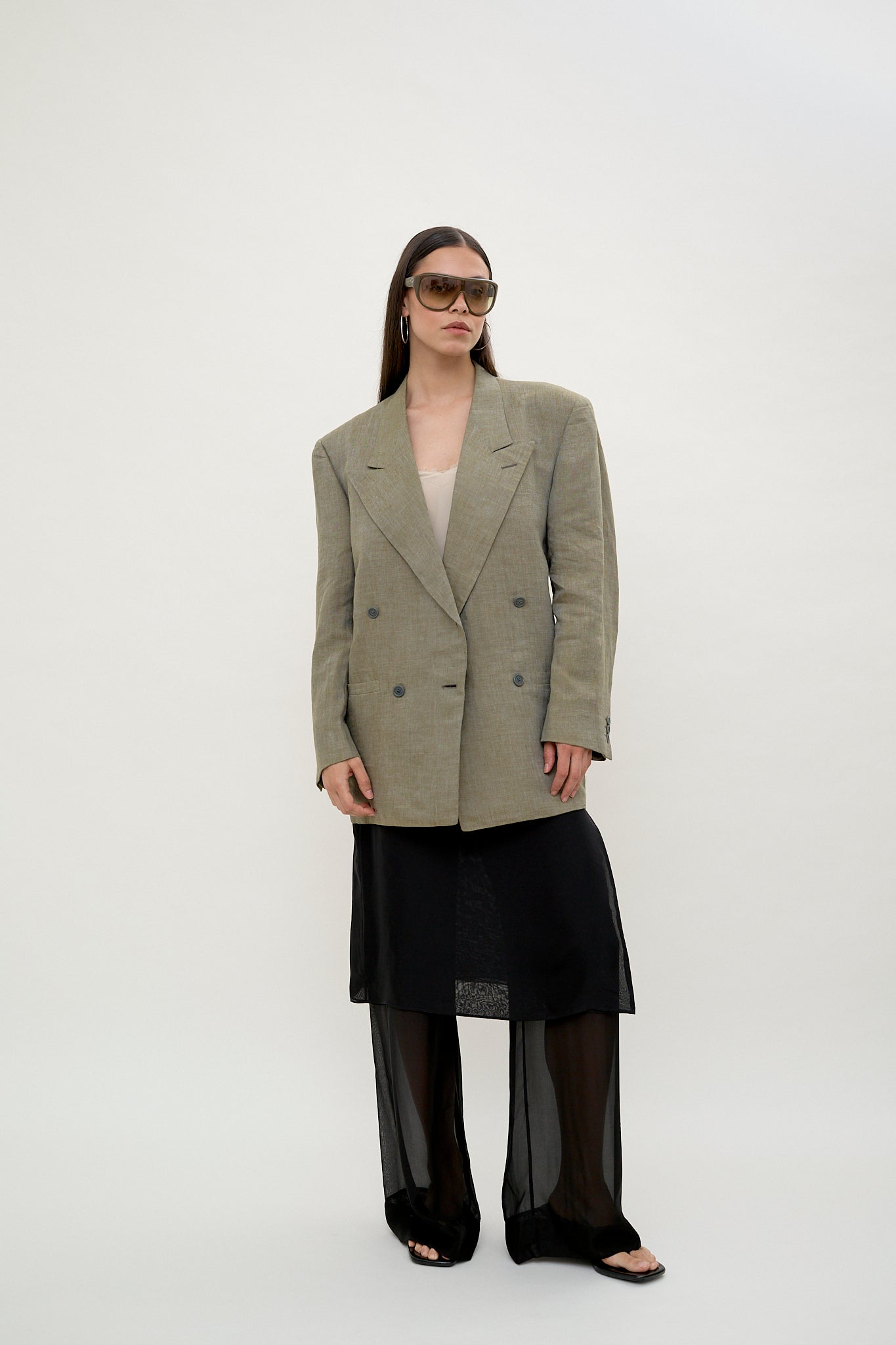 Gianni Versace linen double-breasted blazer