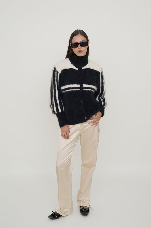 Fluffy Angora cardigan