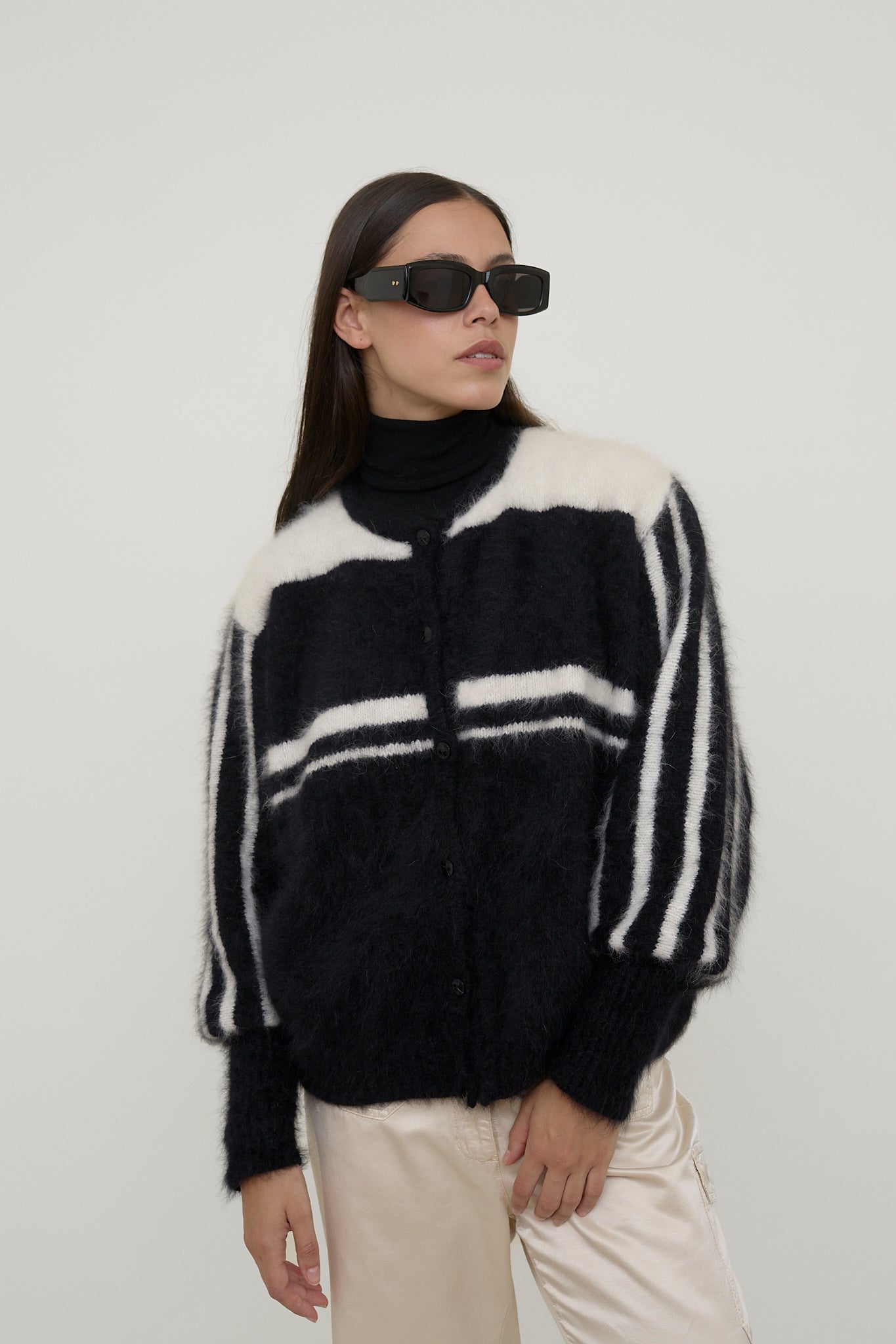 Fluffy Angora cardigan