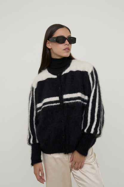 Fluffy Angora cardigan