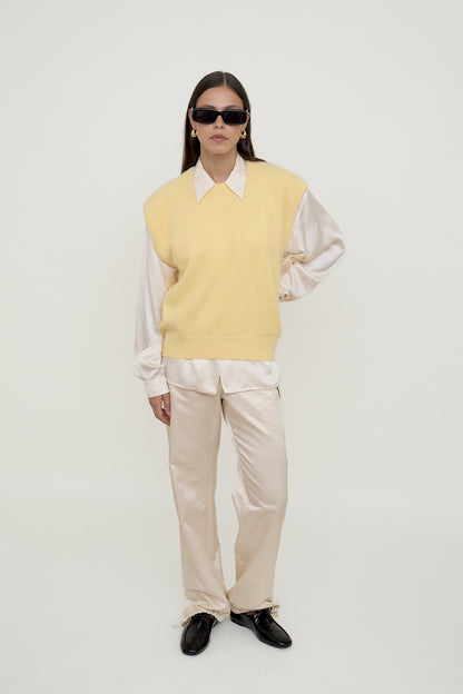 Yellow Angora vest