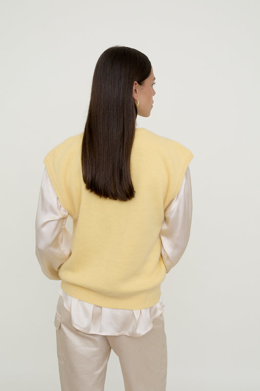 Yellow Angora vest