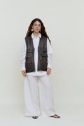 Unisex leather utility vest