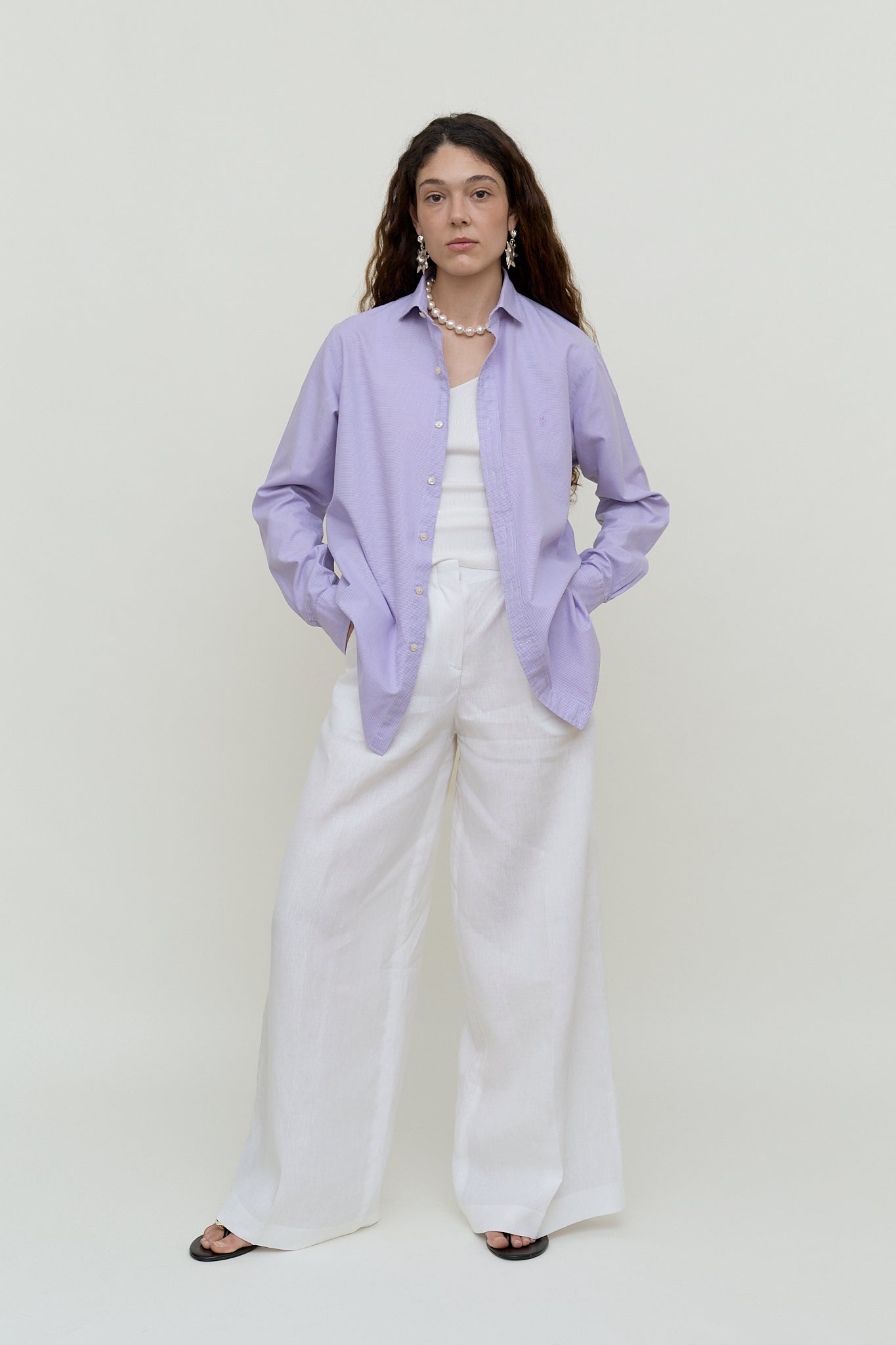 Lilac Ralph Lauren cotton shirt