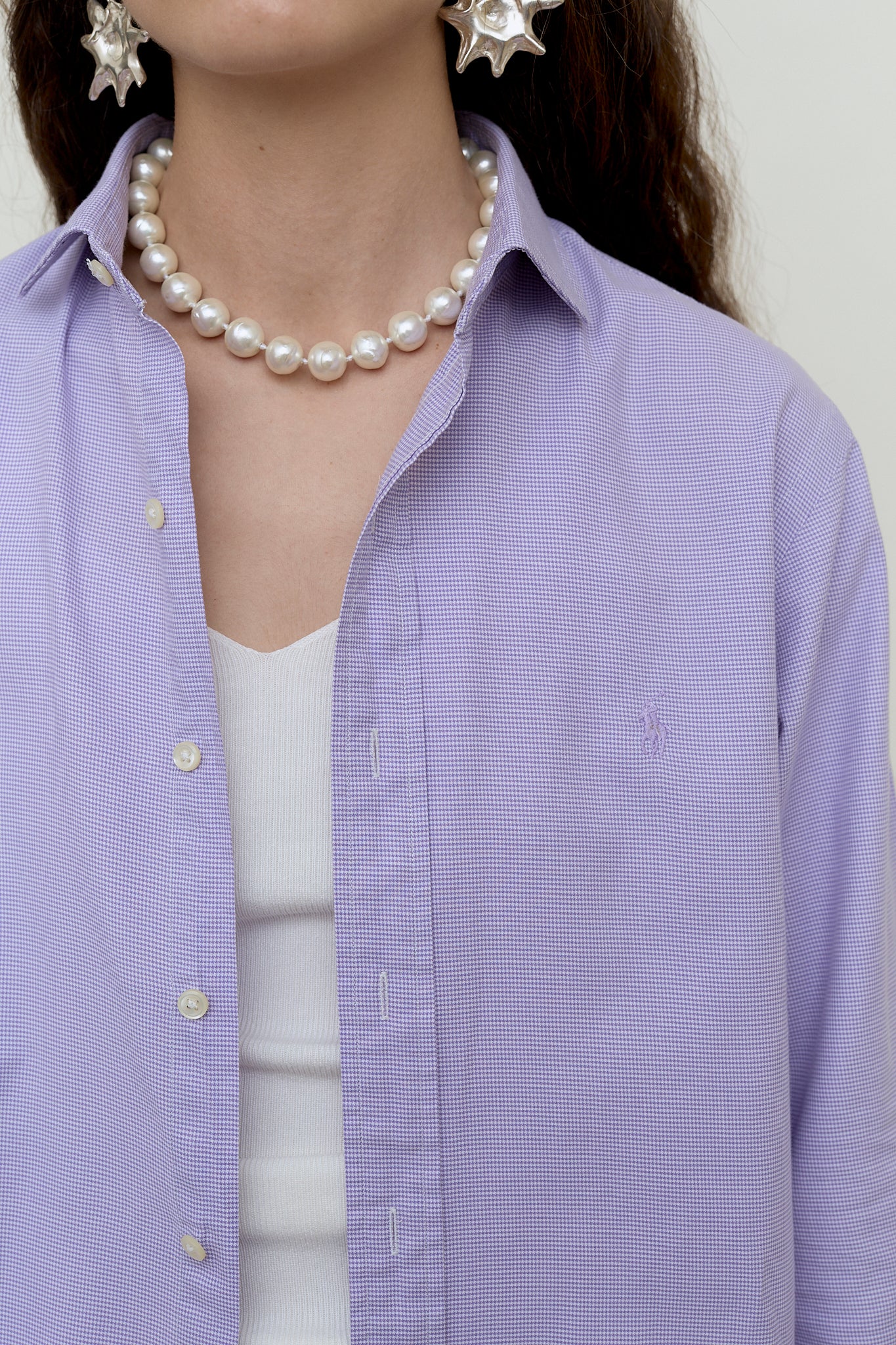 Lilac Ralph Lauren cotton shirt