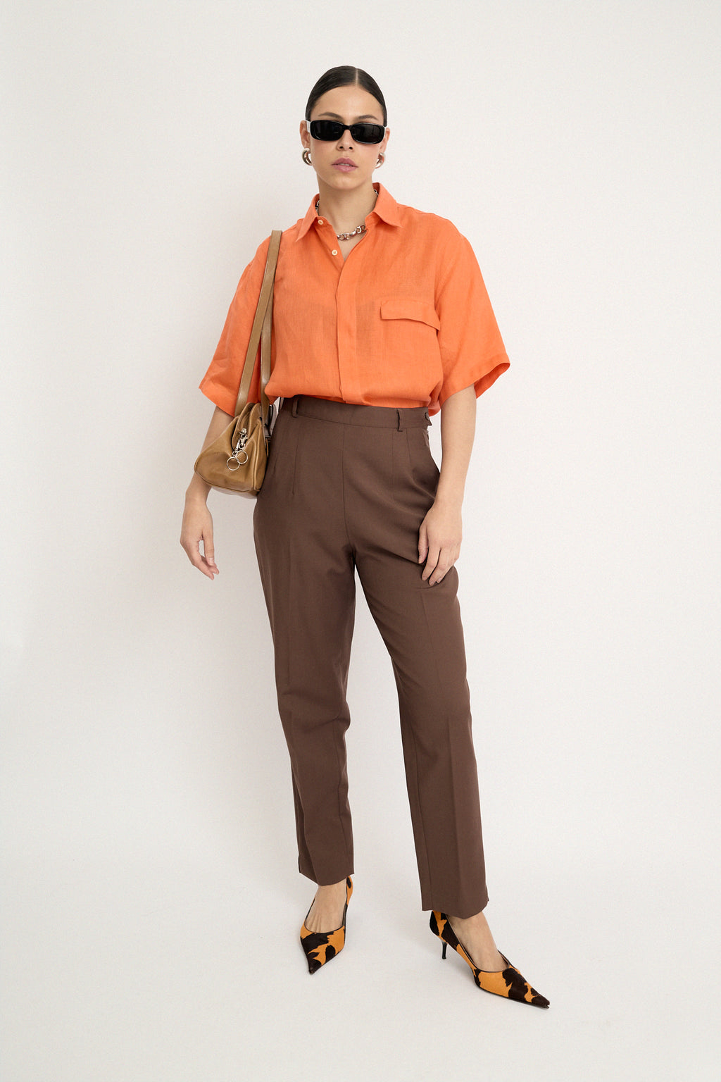 Chocolate summer trousers
