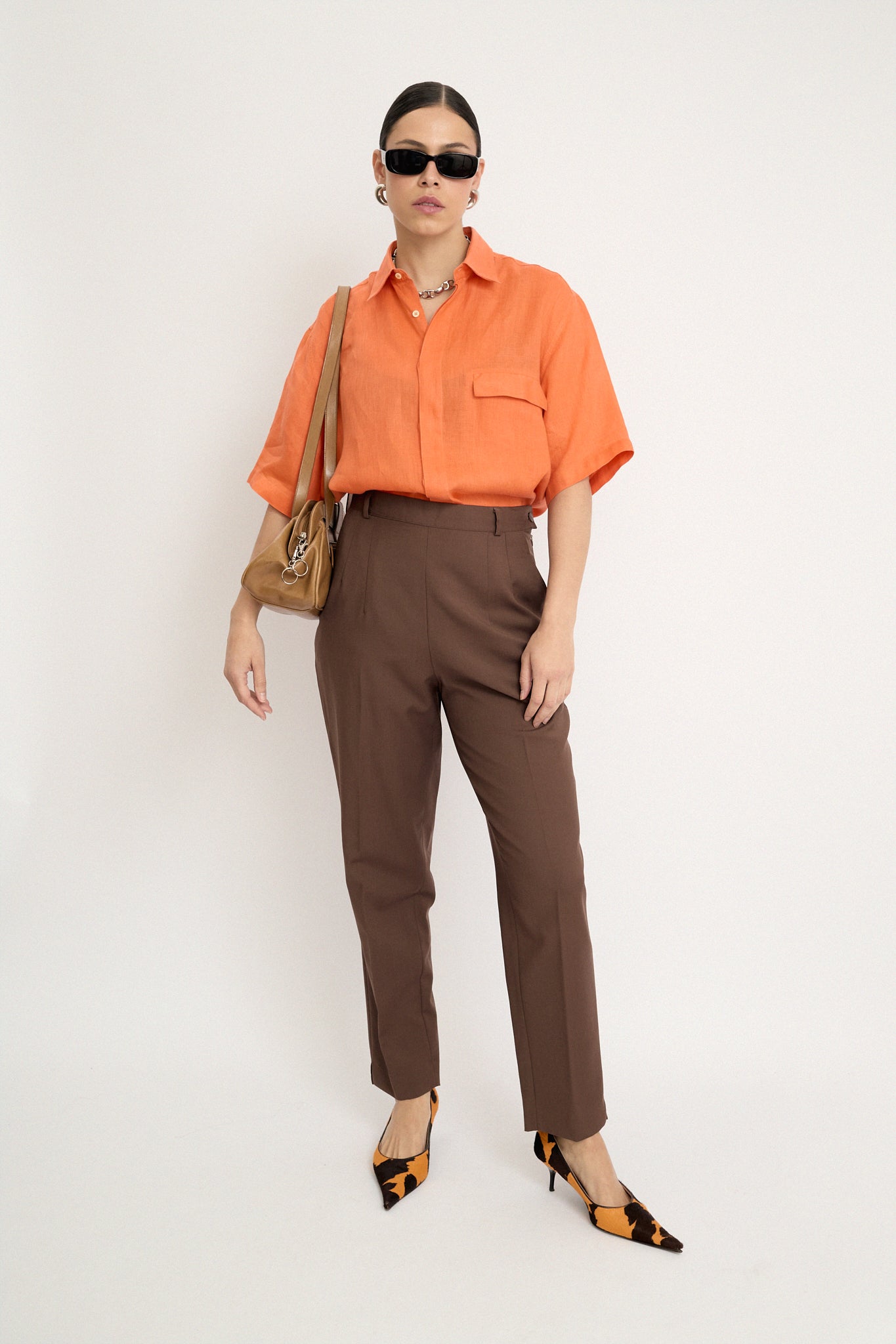 Chocolate summer trousers