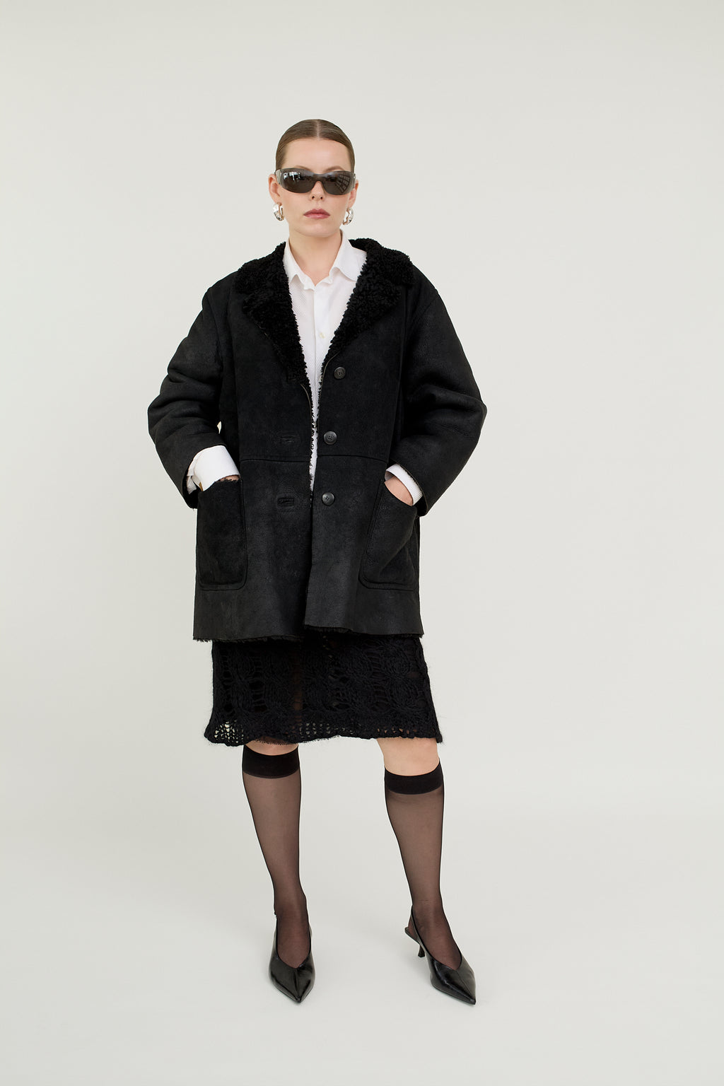 Vintage shearling jacket by Stefanel