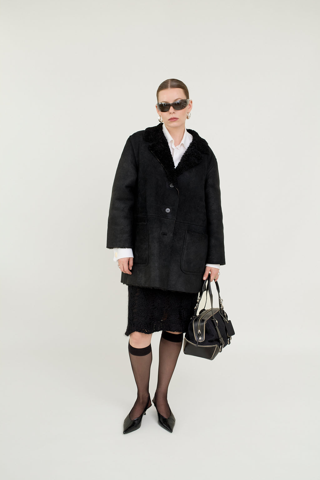 Vintage shearling jacket by Stefanel