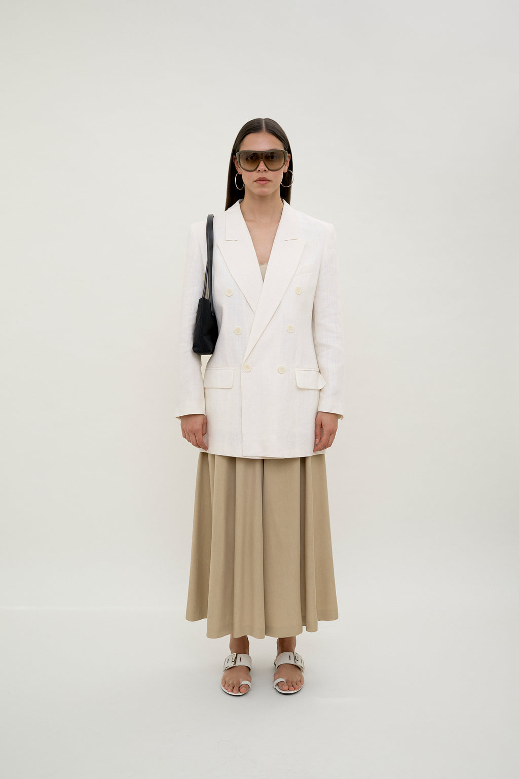 Madeleine linen double-breasted summer blazer