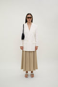 Madeleine linen double-breasted summer blazer