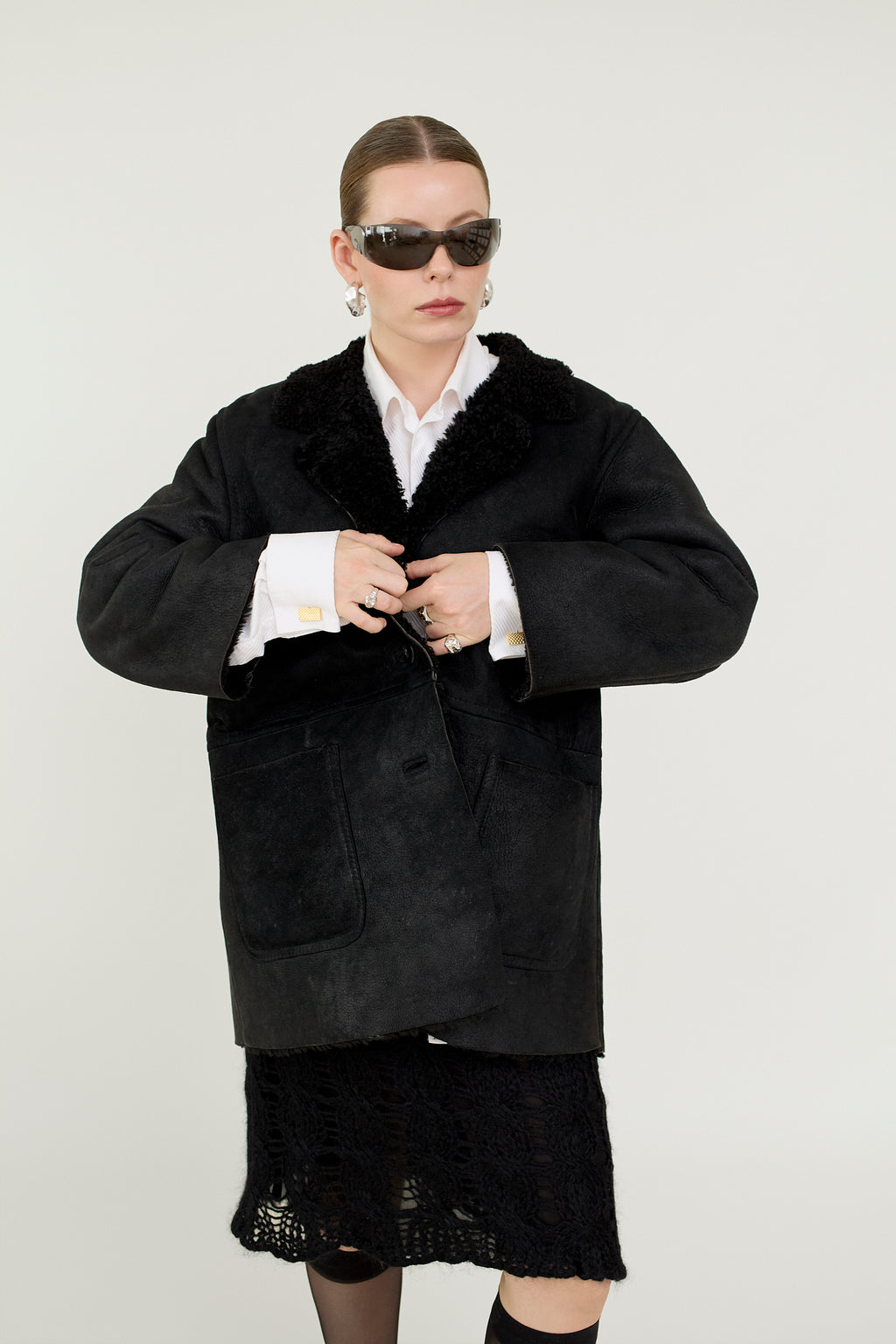 Vintage shearling jacket by Stefanel
