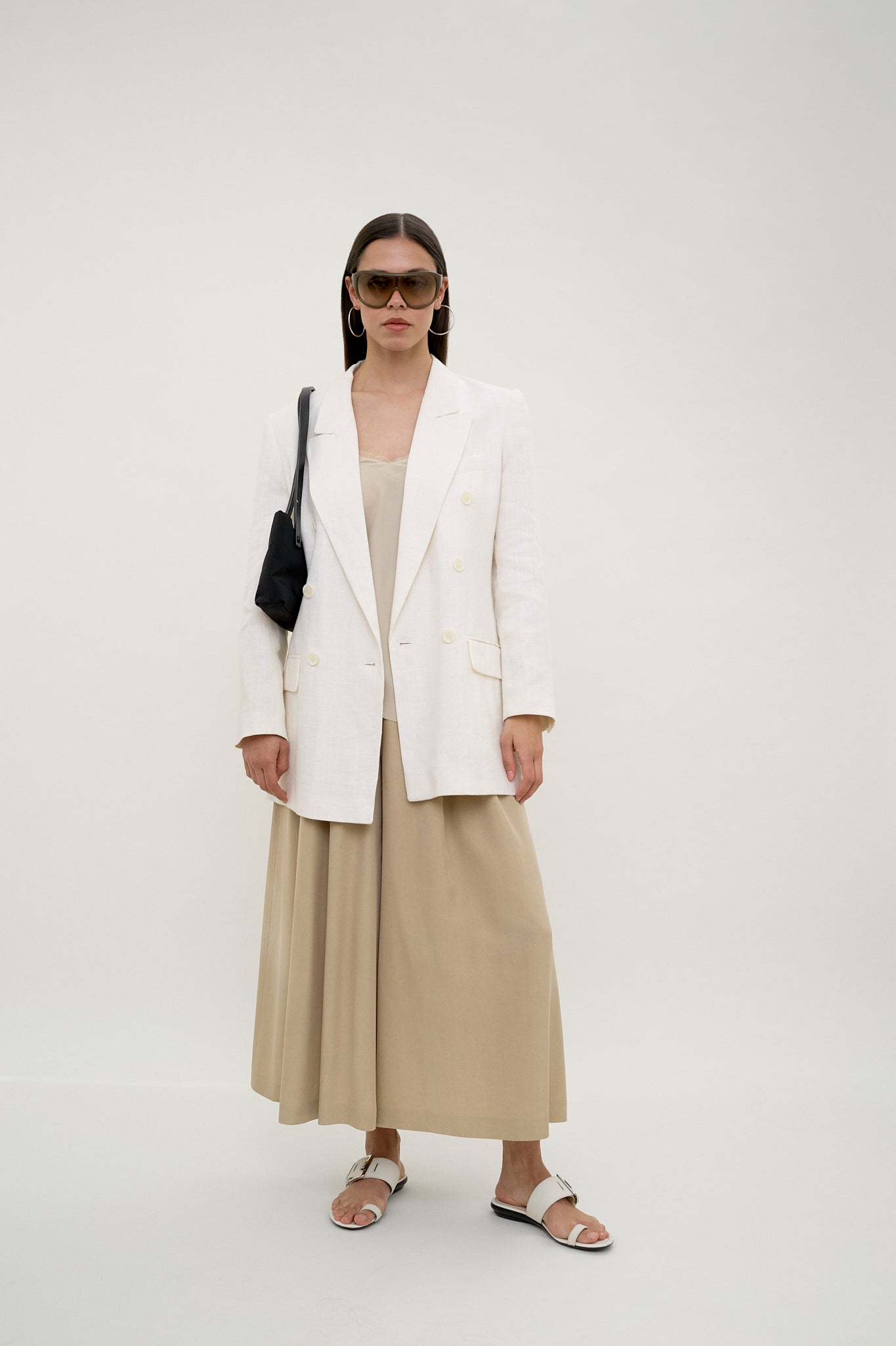 Vintage Max Mara silk cupro tailored culotte