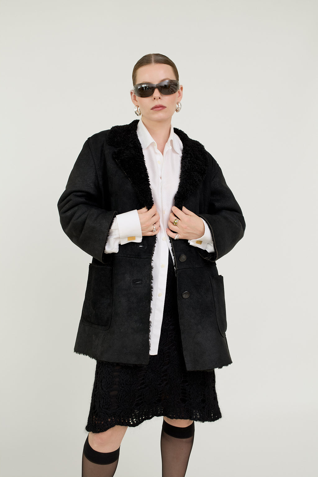 Vintage shearling jacket by Stefanel