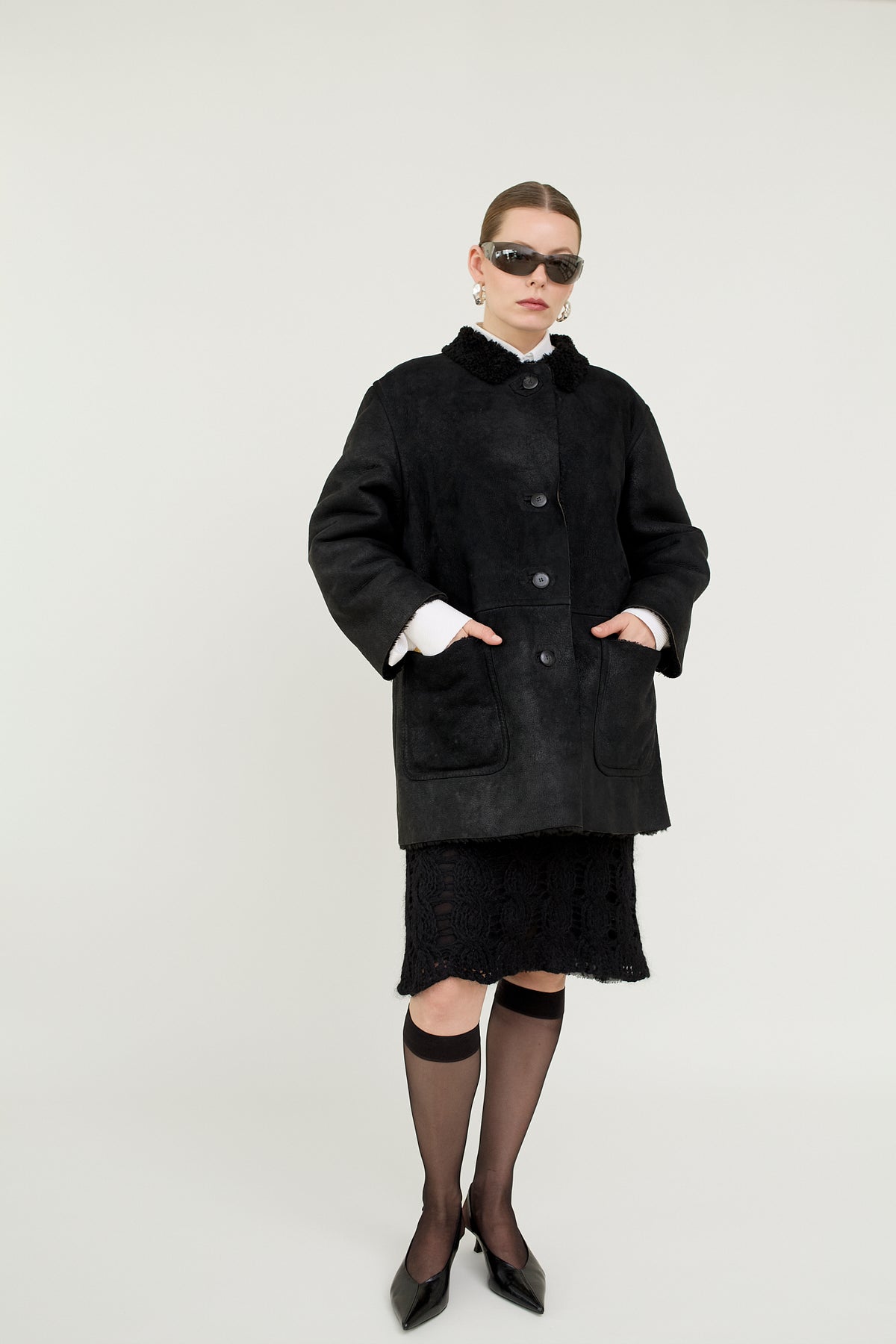 Vintage shearling jacket by Stefanel