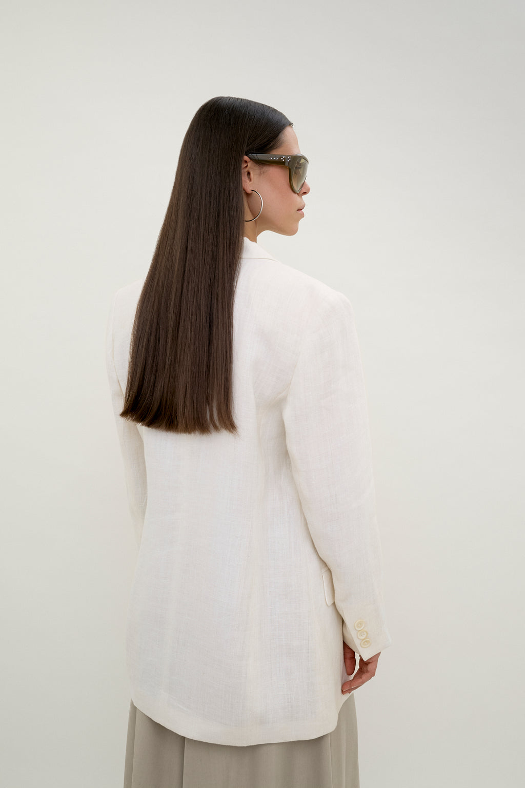 Madeleine linen double-breasted summer blazer