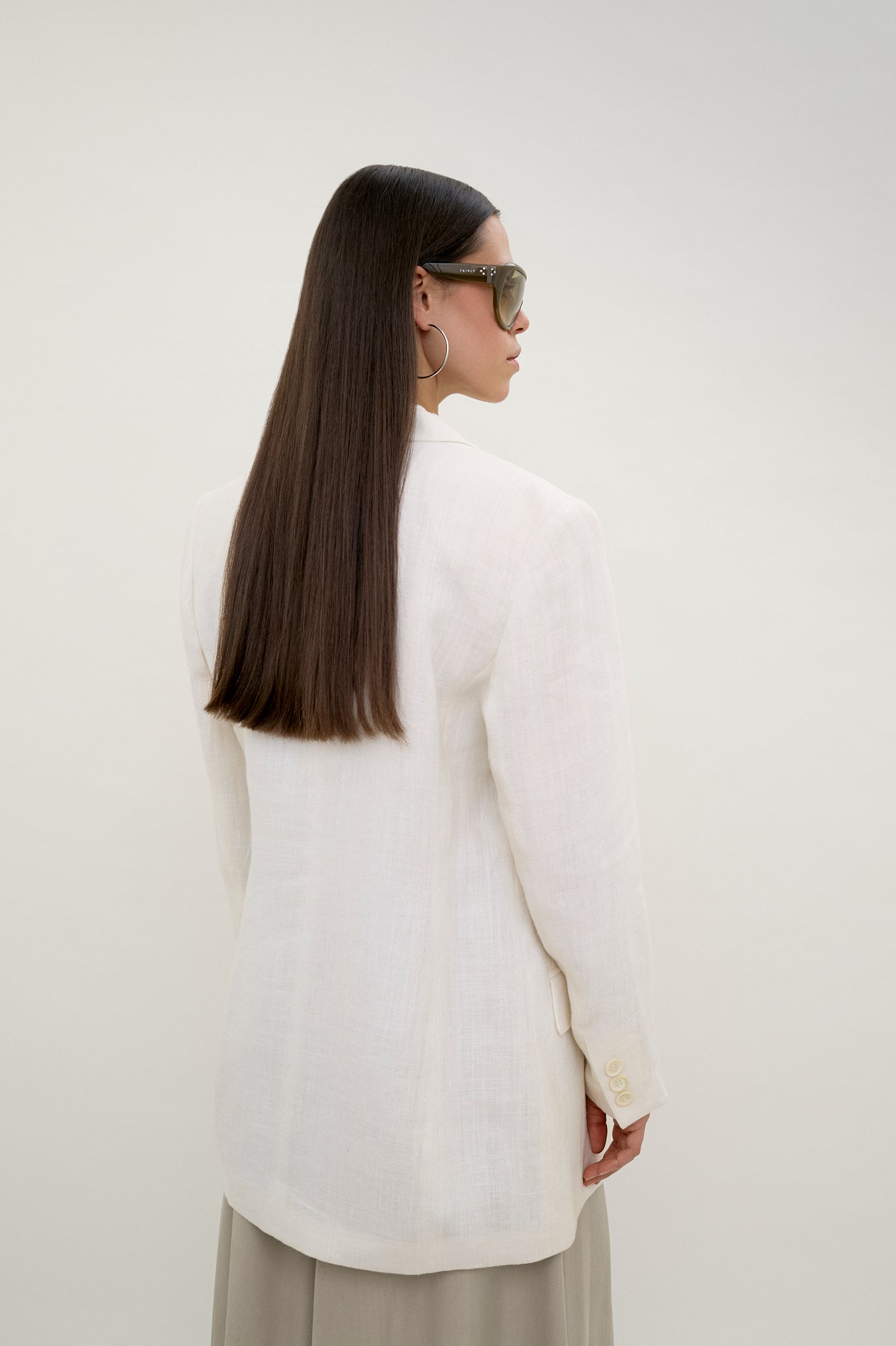 Madeleine linen double-breasted summer blazer