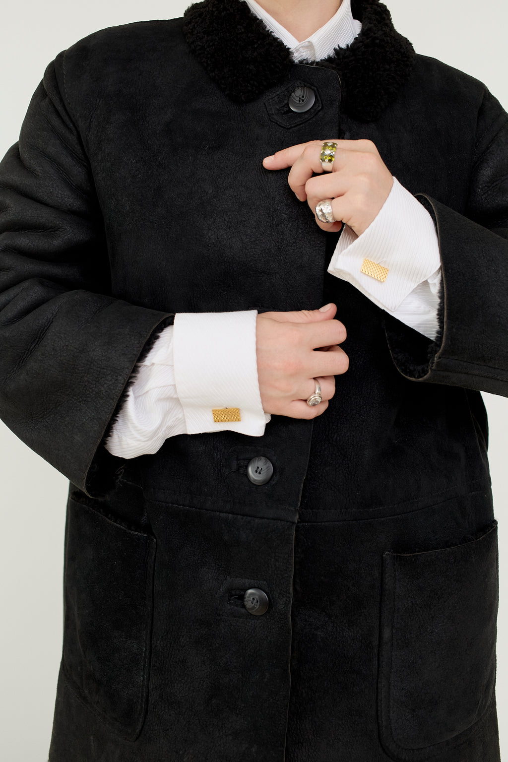 Vintage shearling jacket by Stefanel