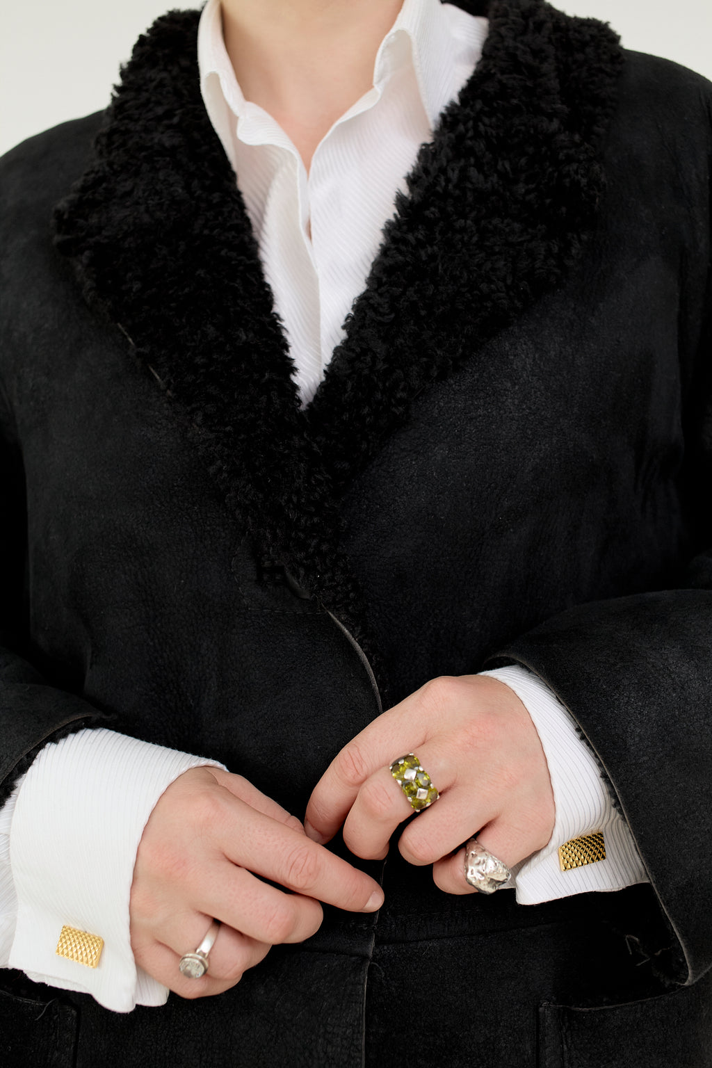 Vintage shearling jacket by Stefanel