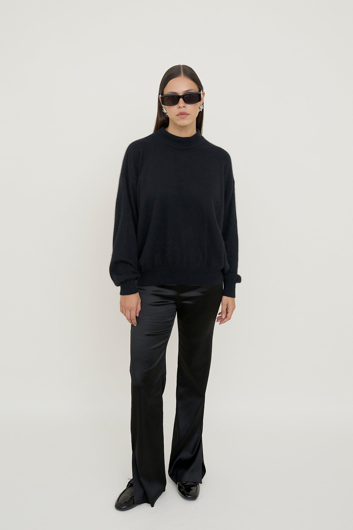 Fluffy turtleneck jumper
