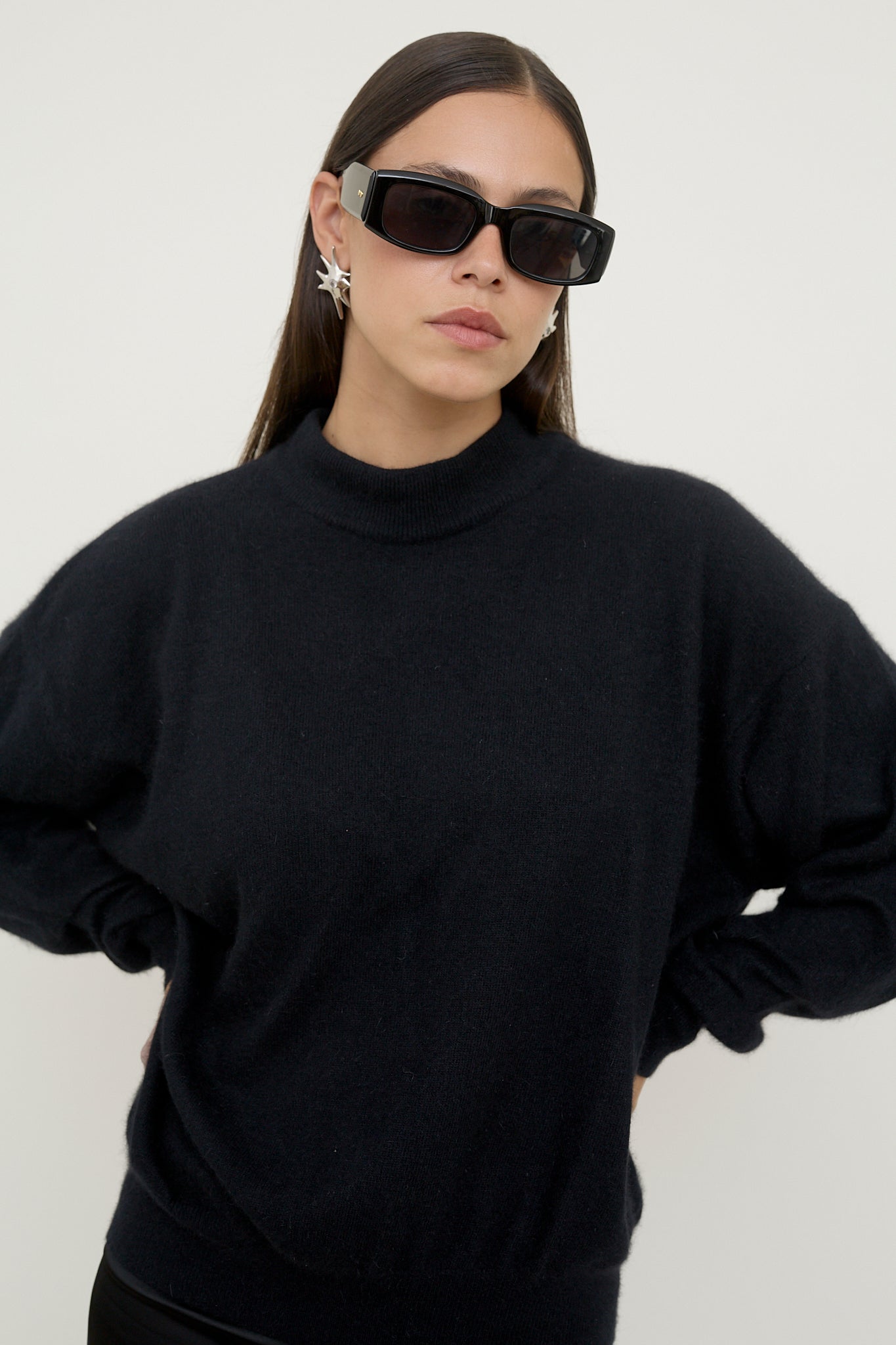 Fluffy turtleneck jumper