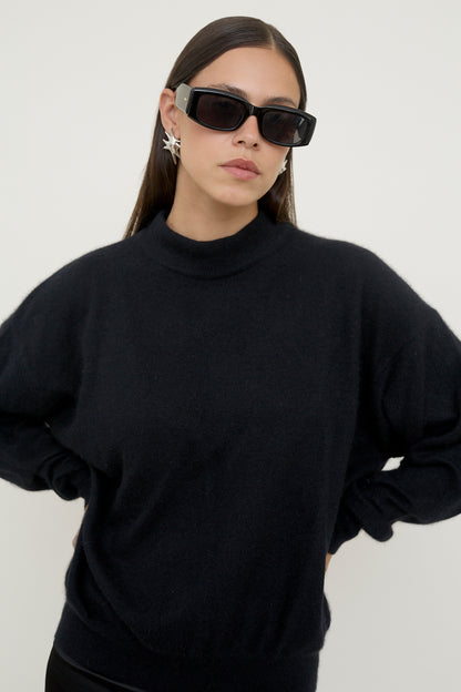 Fluffy turtleneck jumper