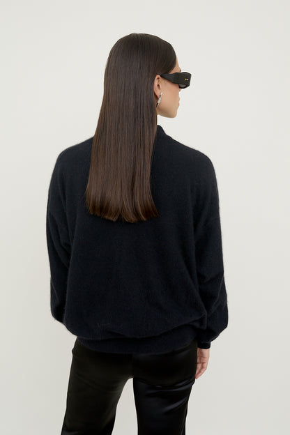Fluffy turtleneck jumper
