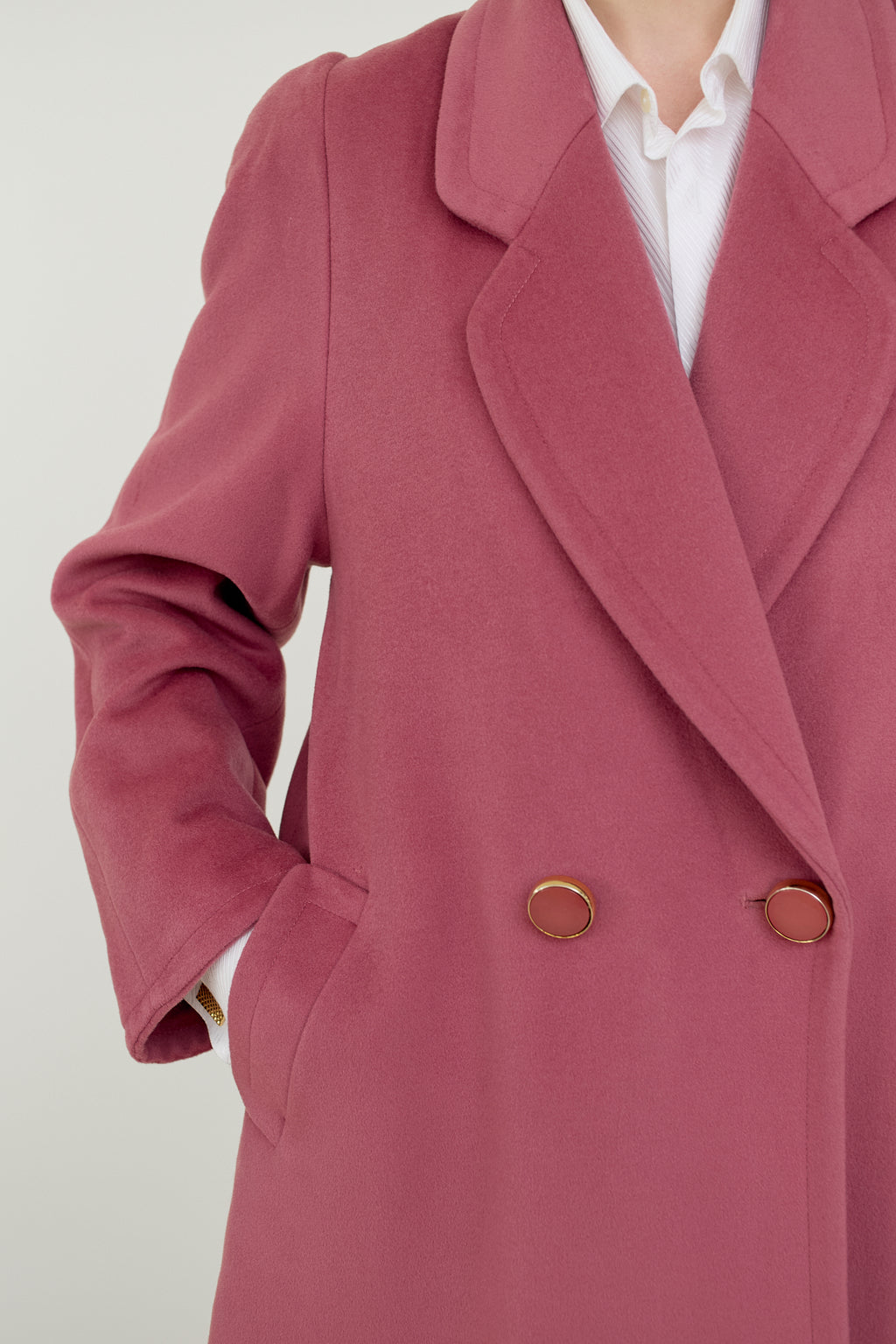 Vintage pink wool coat