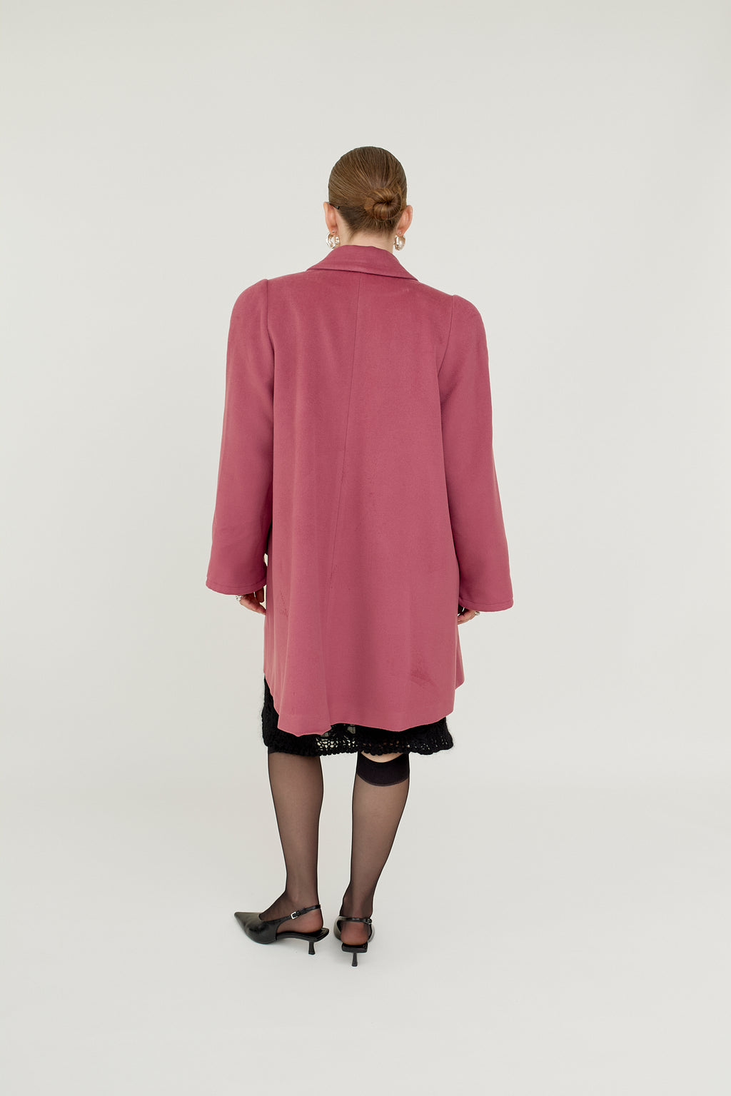 Vintage pink wool coat