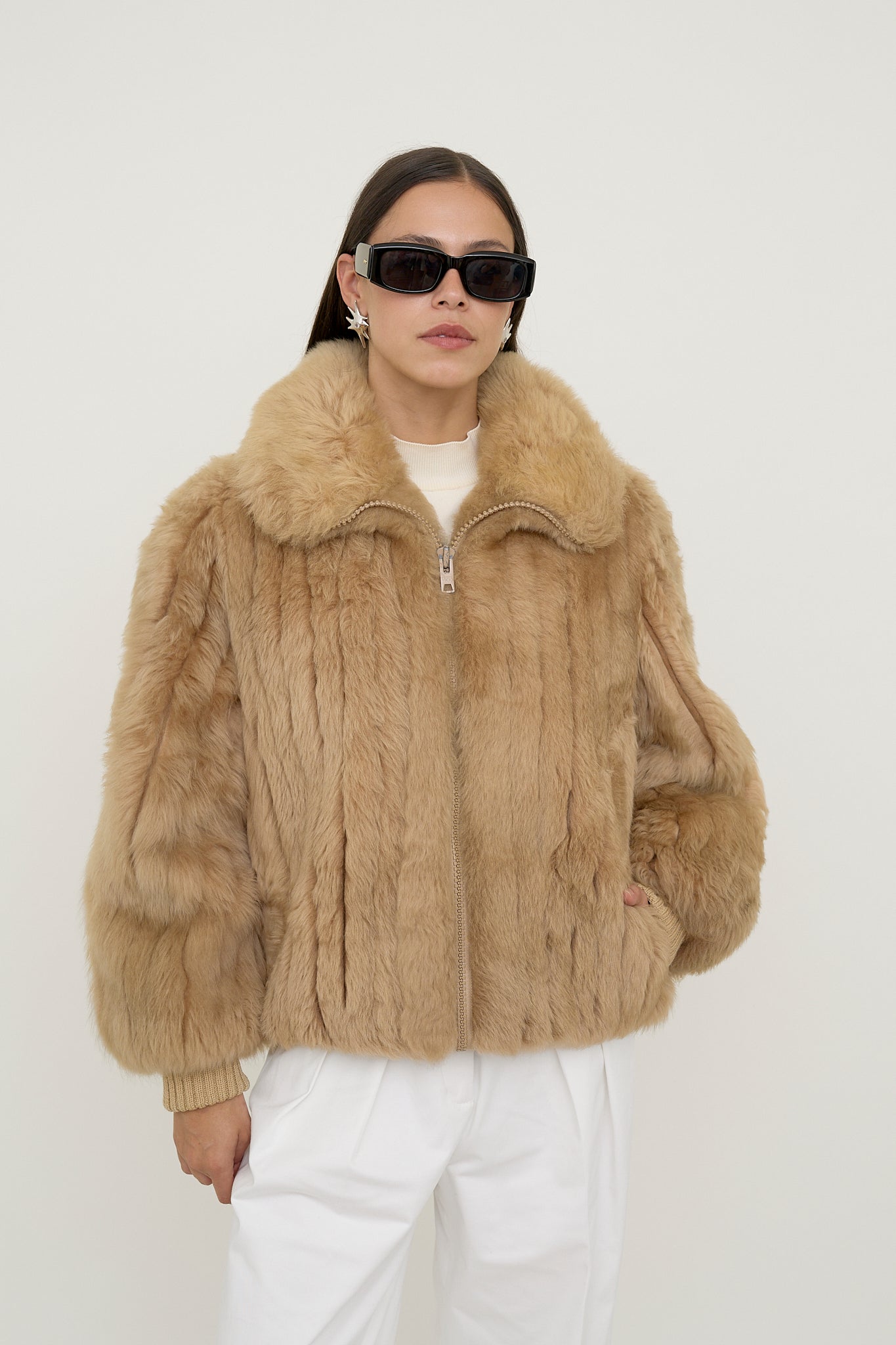 Faux fur jacket