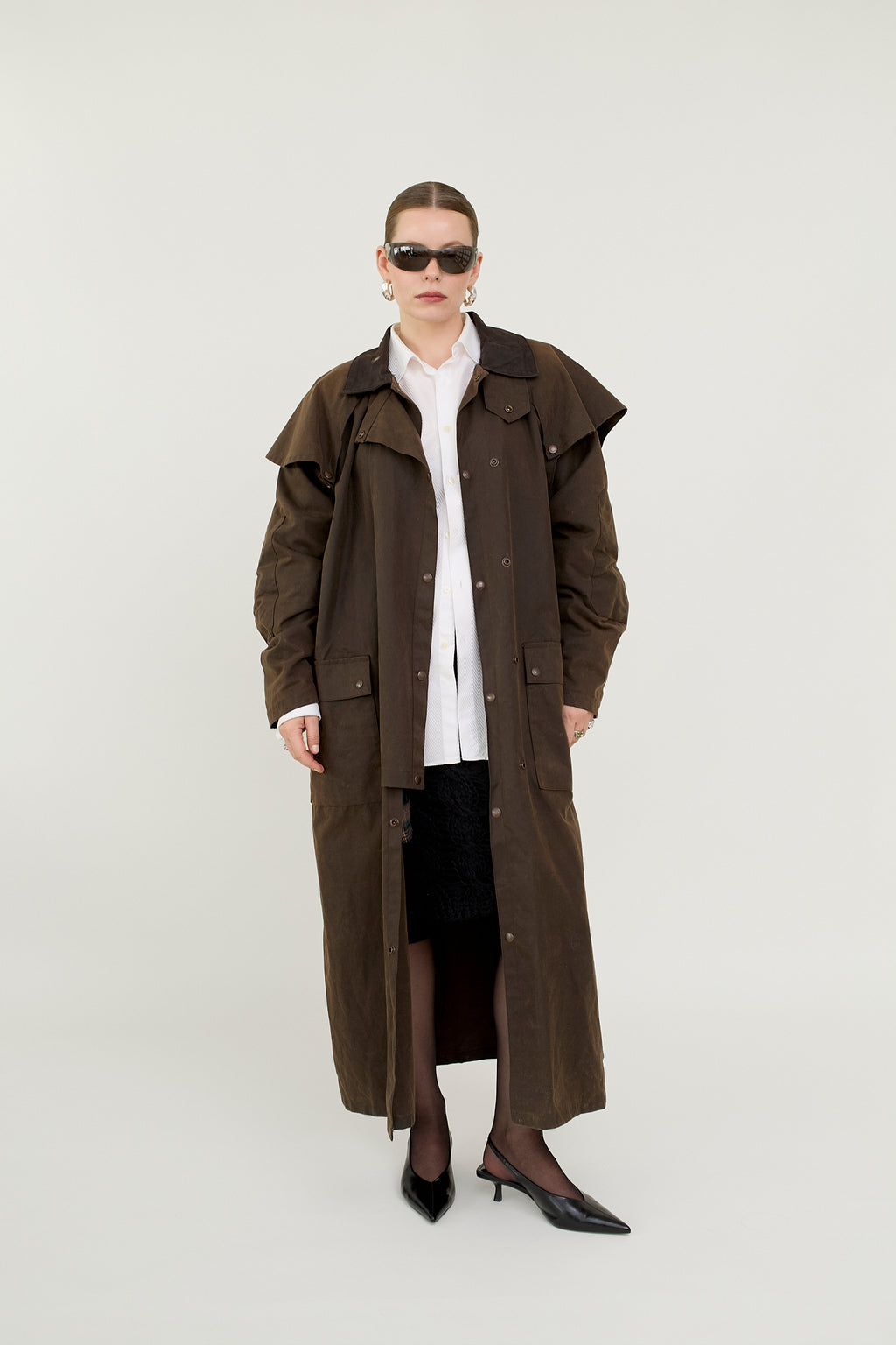 Made in Britain waxed cotton raincoat