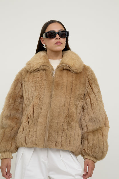 Faux fur jacket