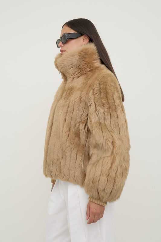 Faux fur jacket