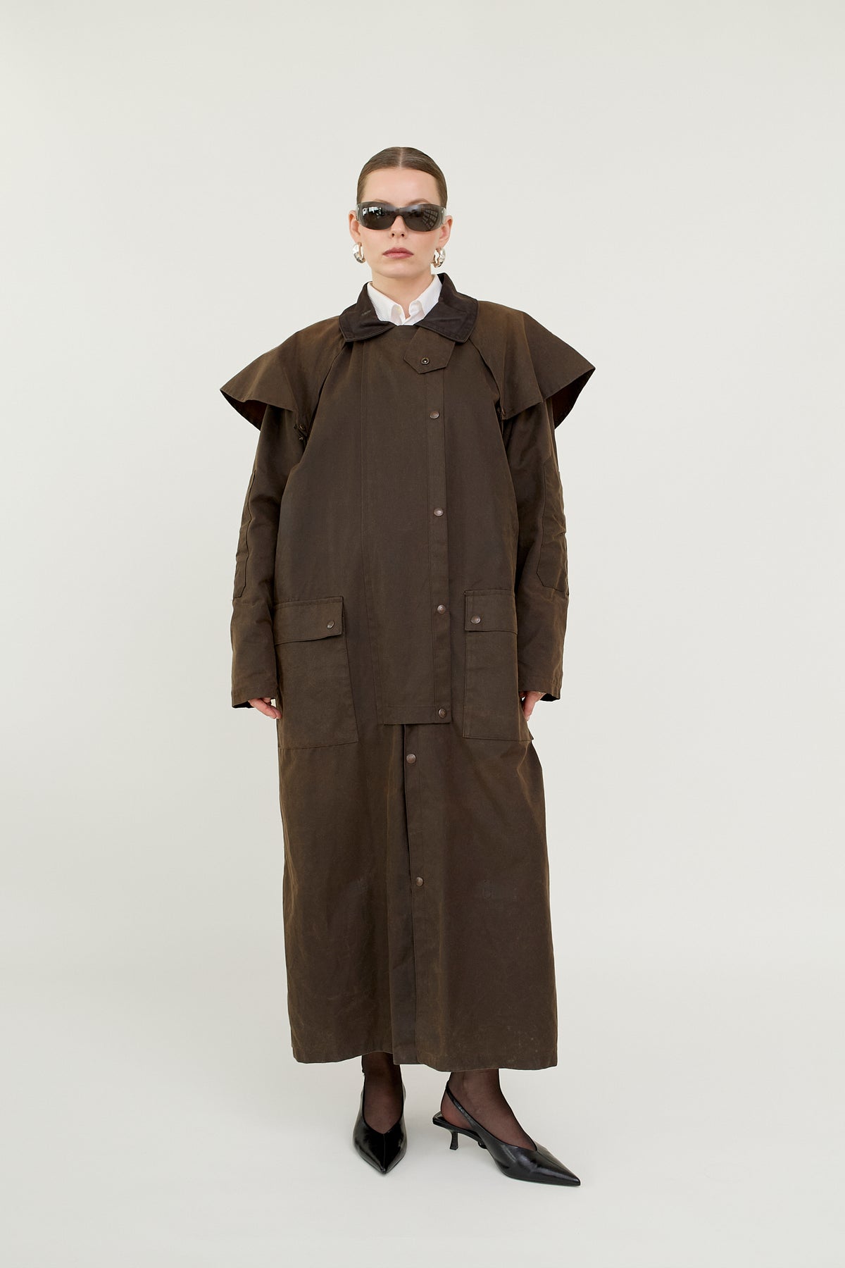 Made in Britain waxed cotton raincoat