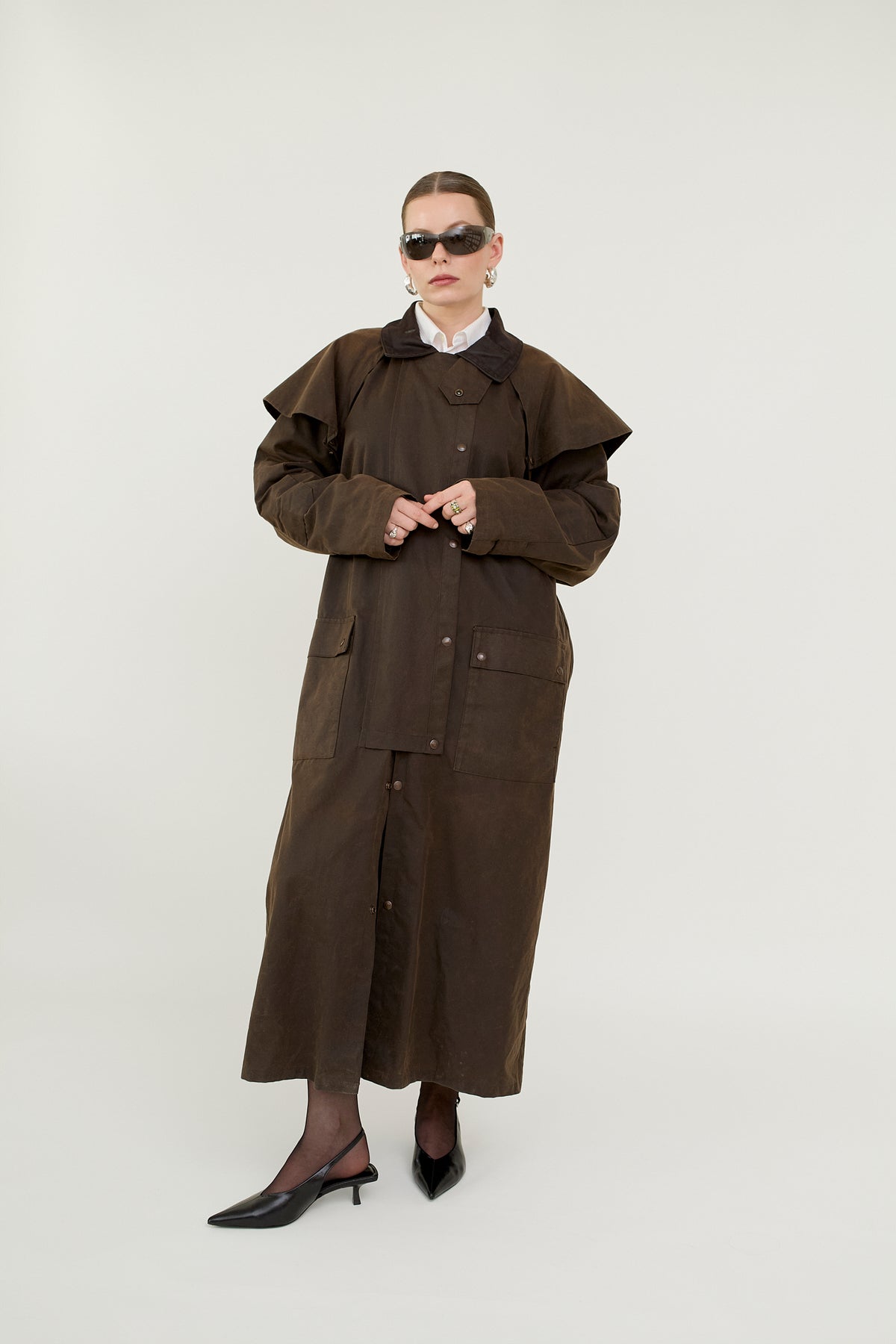 Made in Britain waxed cotton raincoat