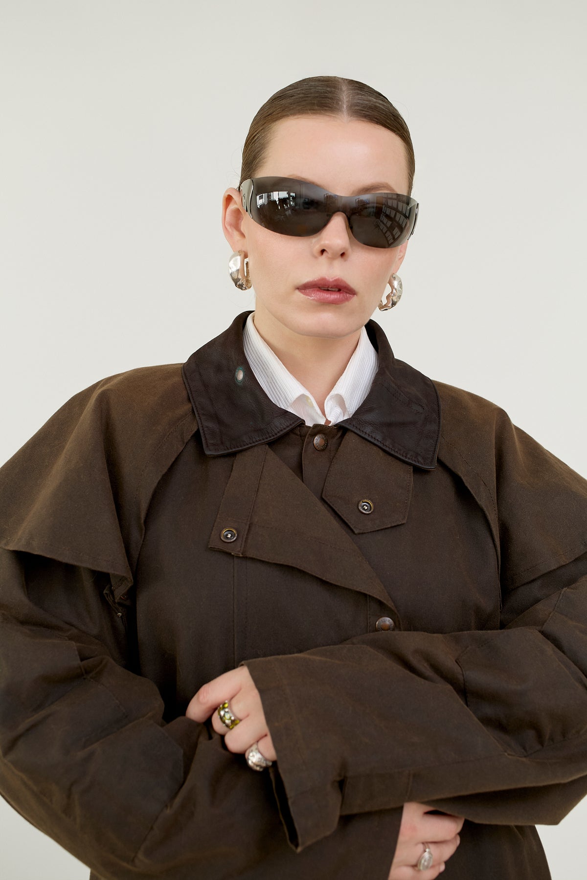 Made in Britain waxed cotton raincoat