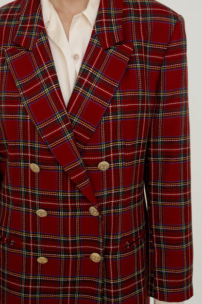 Back to school checkered blazer