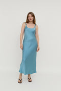 Aqua blue slip dress