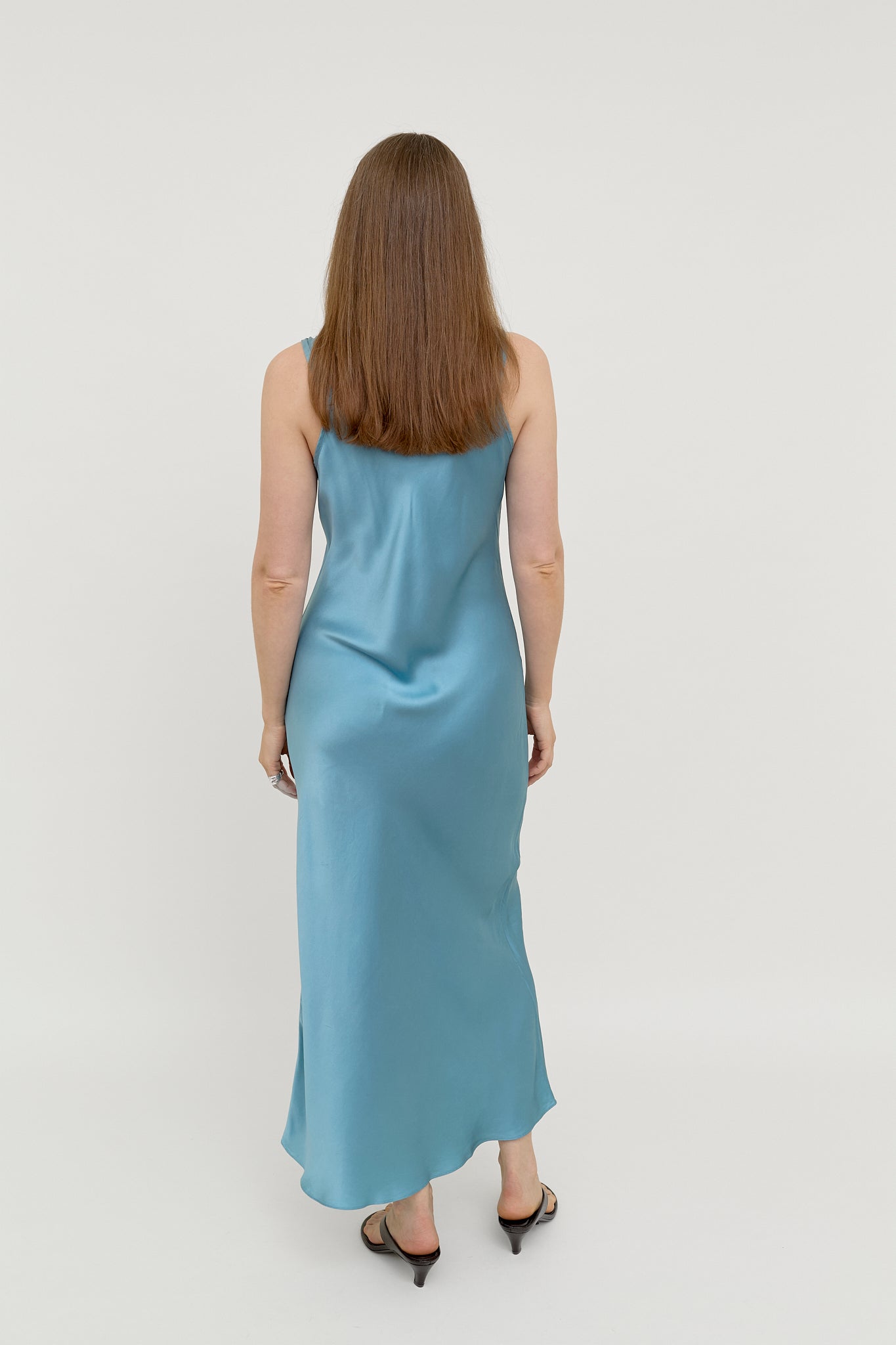 Aqua blue slip dress