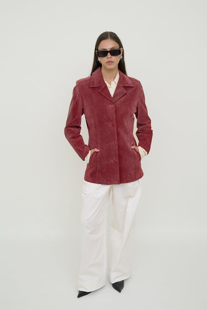 Red suede jacket